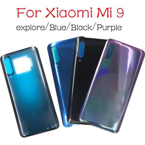 New For Xiaomi Mi 8 9 10 Mi8 Mi9 Mi10 5G Replacement Glass Battery Back Cover Case With Glue Adhesive