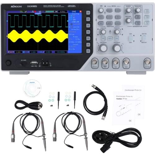 KKMOON DSO4102S Desktop Mixed Signal Oscilloscope(MSO) 2CH Digital Storage Oscilloscope +1 Channel Arbitrary/Function