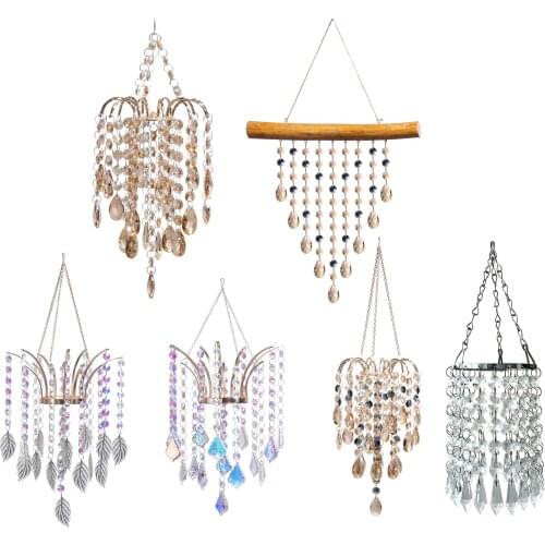 Ceiling Pendant Light Shade Chandelier Lampshade Clear Acrylic Jewel Droplets,Non Electric Pendant Light Shade,Easy to Fit