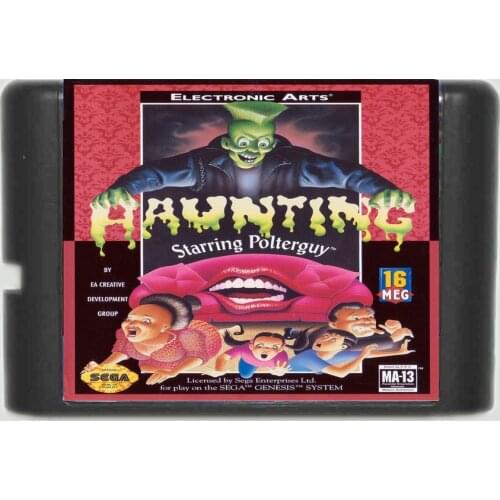 Haunting The Starring Poter Guy 16 bit MD Game Card For Sega Mega Drive For Genesis