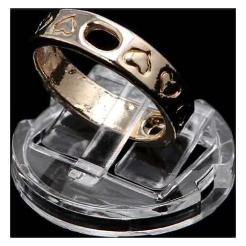Transparent Finger Ring Display Stand Holder Jewelry Tray Ring Plastic Showcase