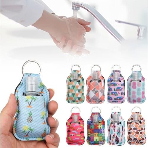 1PC Empty Hand Sanitizer Bottle 30ml Travel Flip Cap Refillable Bottle For Adults Reusable Lid Container Bottles with Keychain