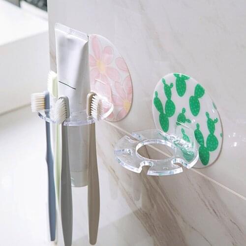 1PC Plastic Toothbrush Holder Toothpaste Storage Rack Shaver Tooth Brush Dispenser Bathroom Organizer Accessories Tools
