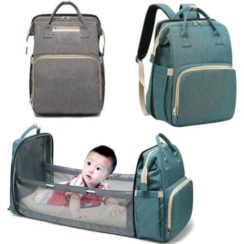 Mommy Diaper Bag Newborn Baby Bed Backpack Crib Bassinet Travel Convenience Free Send Hooks With Pad