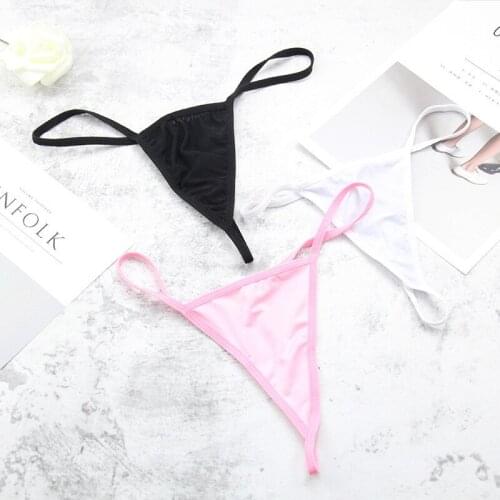 1PCs New Fashion Sexy G-String Bikini Women Panties Thongs Low Waist Panties Underwear T-back Simple Colorful Bikinis Panties