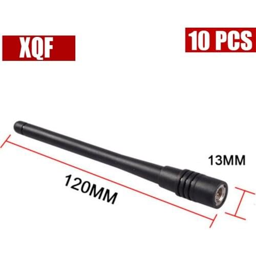 XQF 10PCS Dual Band Radio Antenna 136-174 / 400-470Mhz SMA-Male for Yeasu UV-3R Two Way Radio