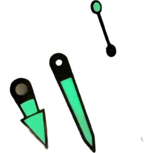 Green Luminous Watch Pointer Kit Spare Parts for Japanese NH35/NH36/4R36 Automatic Movement
