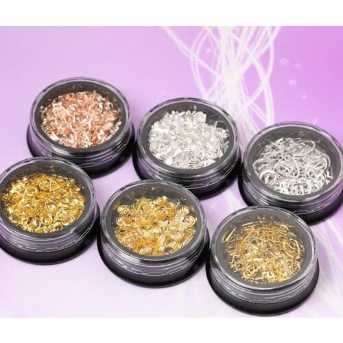 Rose Gold Rivet Gold Silver Hollow 3D Nail Art Decorations Mix Metal Frame Nail Rivets Shiny Triangle Mixed Accessories