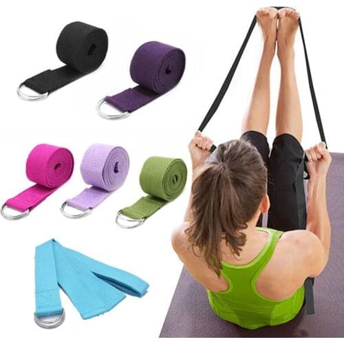 1.8mx3.8cm Yoga Strap Belt Exercise Straps Adjustable D-Ring Buckle Band Gym Fitness Rope Flexibility Yoga Stretching Pilates