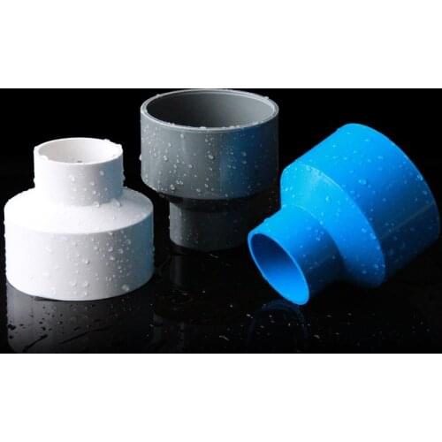 1PC PVC Straight Reducing Connectors Water Pipe Adapters Fish Tank Tube Joint Garden Irrigation Fittings 90*40mm-125*75mm