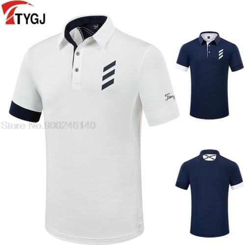 2020 Golf Shirt For Men Tshirt Golf Apparel Short Sleeve T Shirt Mens Sports Polo Shirt Quick-dry Breathable Golf Clothes