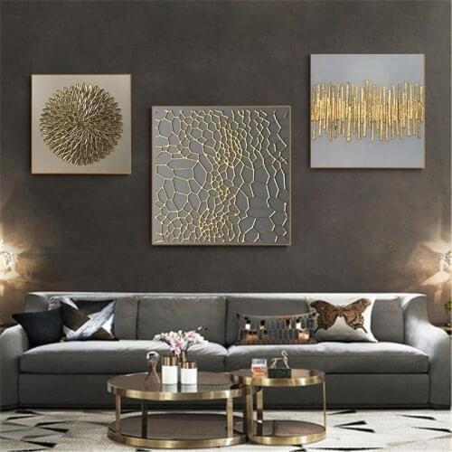 Abstract Gold Luxury Posters Nordic Canvas Art Painting Home Decor Wall Art Retro Print Living Room Vintage Minimalist Picture