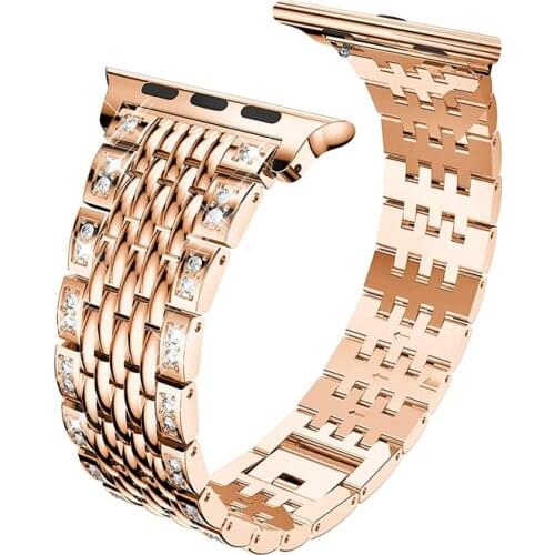 Stainless Steel Strap for Apple Watch Series 5 4 3 2 1 apple watch band 40mm 38mm 42mm 44mm iWatch band Metal link Bracelet