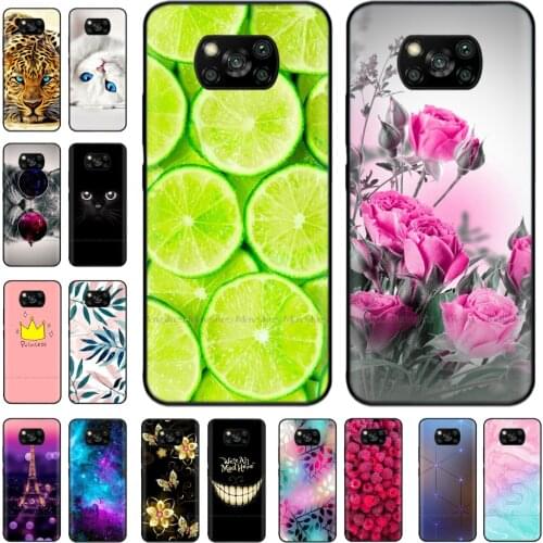 For Xiaomi Poco X3 Case Slim Painted TPU Bumper Soft Back Phone Cover Case For Xiomi Xiaomi Poco X3 X 3 3X PocoX3 NFC Case Funda