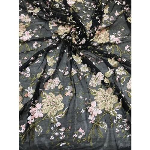 Hot sale diamond check lace embroidered mesh fabric for dress telas por metro tissu tissus bazin riche getzner sewing HF216-14