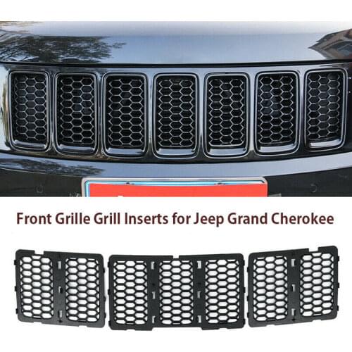Chrome Black Front Grille Grill Inserts for Jeep Grand Cherokee 2015 2015 2016
