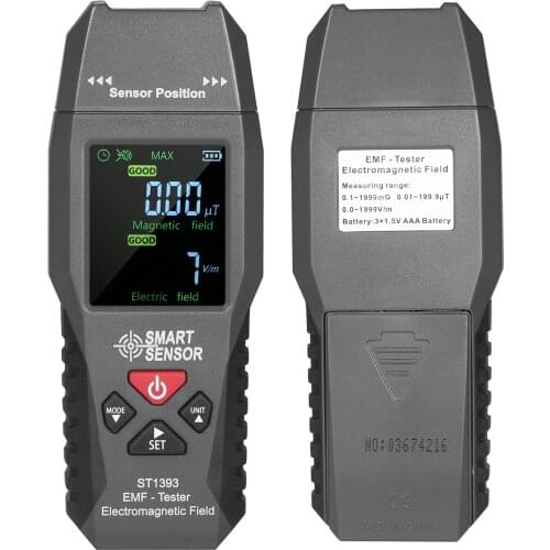 EMF Meter Electromagnetic Field EMF Detector Handheld Mini Digital LCD Electromagnetic Field Radiation Tester