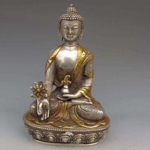 Exquisite Chinese gilded copper Tibetan Buddhist statues - Shakya Muni Buddha