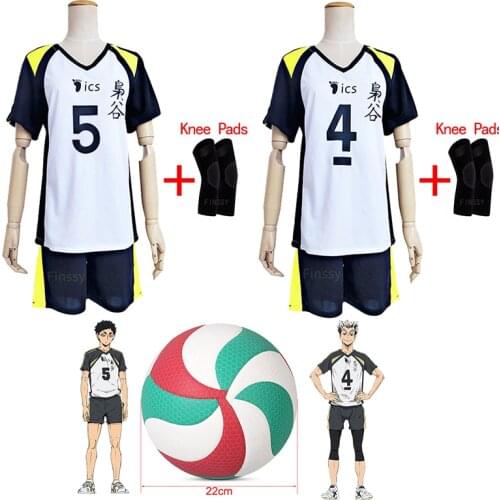 Haikyuu Bokuto Koutarou Cosplay Costume Volleyball Basketball Sportswear High School Sports Uniform Loose Short Sleeve Shorts