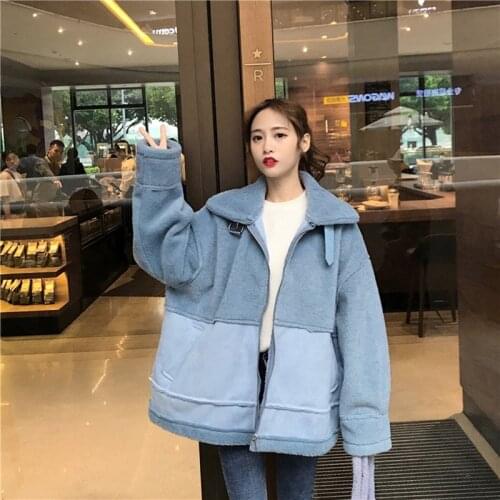 HSTAR Fashion Faux Fur Coat Women 2020 Autumn Winter Warm Soft Zip Up Fur Jacket Female Overcoat Casual Hight Collar Outwear