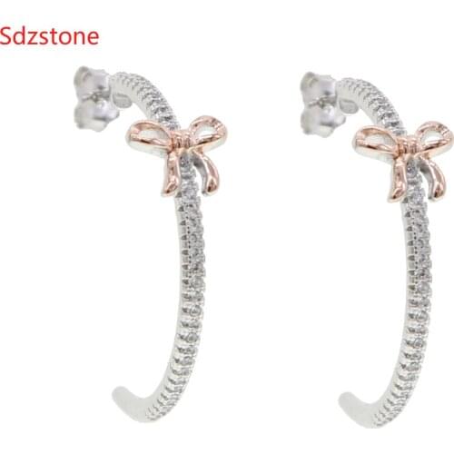 Fashion Jewelry Gold Bow Earrings Cute Bowknot Long Bar For Women Shiny Crystal Wedding Elegant Earrings