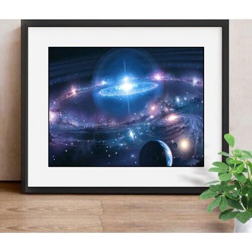 DIY Mosaic Painting Universe Decoration Diamond Embroidery Diamond Painting Landscape Cross Stitch Milky Way