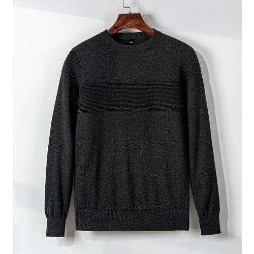 MRMT 2021 Brand New Autumn Mens TShirt Sweater Knitting Shirt Fashion T-shirt for Male Round-collar Pullover Pure Color Sweater
