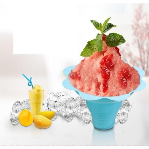 Disposable Plastic Ice Cream Parfait Sundae Cup Flower Shape Cups Bowls 250ML Event Party Wedding