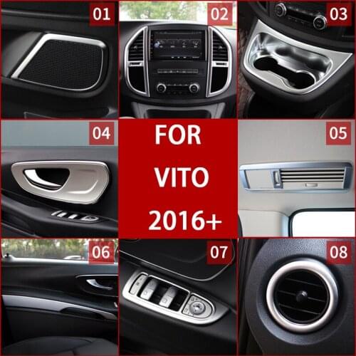 Dedicated to Mercedes Benz interior trim VITO 2016+ central control panel decorative strip automotive interior trim refitted