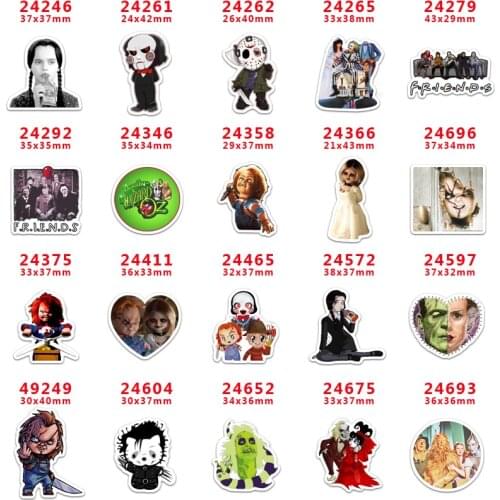 DIY Craft Supplies cartoon character flat back custom planar resins 30 pieces. Halloween resins PR24246