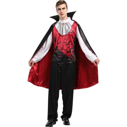 Shanghai Story Carnival Gothic Scary Halloween Costumes for Adult Vampire Cloak Men