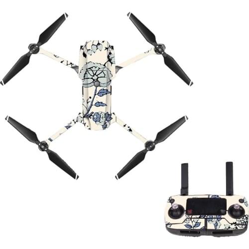 Flower Style 7 Decal Skin Sticker For DJI Mavic Pro Drone + Remote Controller + 3 Batteries Protection Film Cover