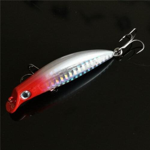 SWOLFY 3PCS/LOT Design Hard Bait Salt Water Fishing Lure sasuke 75mm 7g Slow Floating Minnow For Snapper Flounder Bass Chub