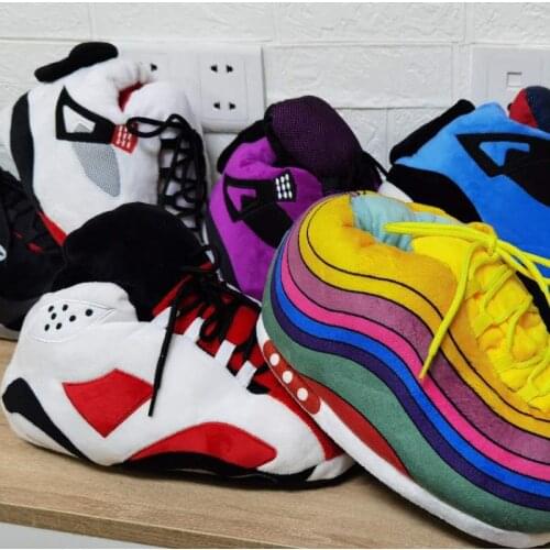 Unisex Big Size 36-43 Winter Warm Slippers Women Fashion Striped Home Slippers Ladies Snug Sneakers House Slippers Women Shoes