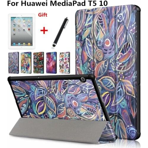 Ultra Slim Case For Huawei MediaPad T5 10 AGS2-W09/L09/L03/W19 10.1" Smart Tablet Cover for mediapad T5 10 Folding Stand Shell