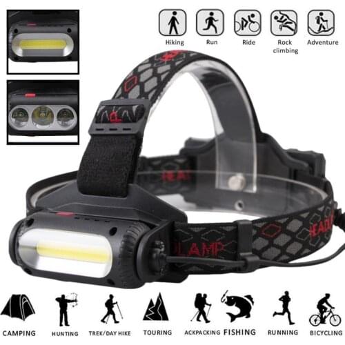 Ultra Bright Flashlight Camping Travel Jungle Adventure Light T6 XPE COB LED Lamp Rechargeable Red White Green Light Torch