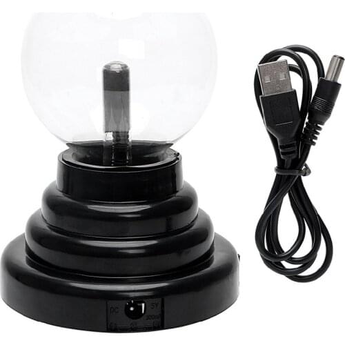 USB Plasma Ball Lamp Touch Sensitive Novelty Glass Light Sphere Nightlight Kids Birthday New Year Gifts Decoration Ball Lamp