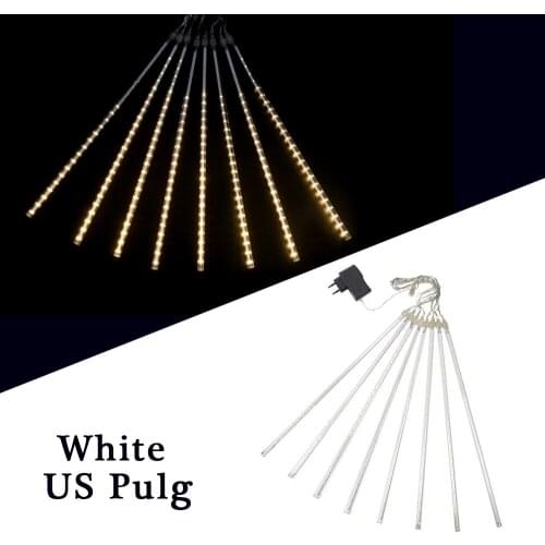 50cm 8 Tubes Waterproof Meteor Shower Rain LED String Lights Outdoor Christmas Decoration For Home Tree EU/US Plug