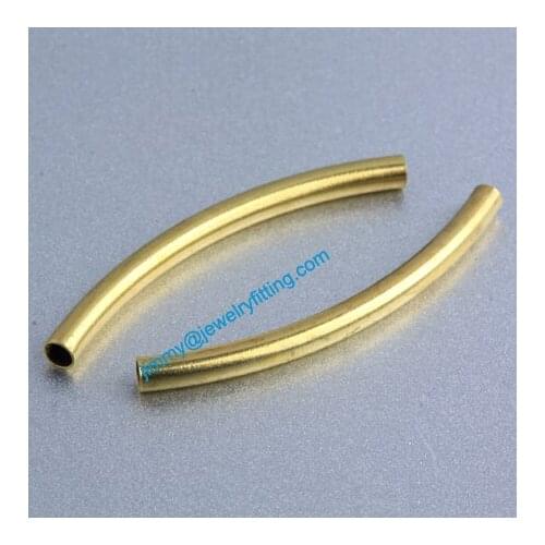 Jewelry findings Raw Brass matel spacer tube beads Pave tube beads tube 2.5*33mm