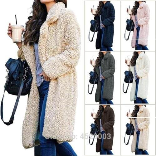 Woman Faux Fur Winter Coat Women Warm Ladies Fur Teddy Jacket Female Plush Teddy Coat Plus Size Outwear