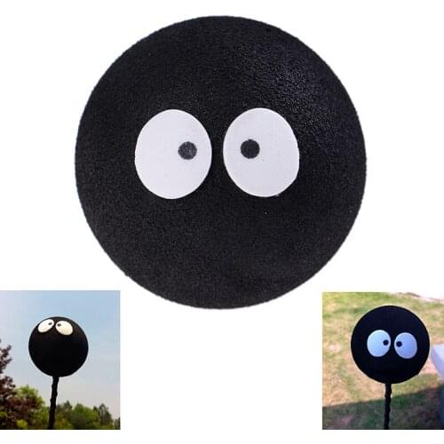 1Pc Black coal ball Car Styling Roof Ornament Cute Funny Cartoon Doll Antenna Balls Plush EVA Foam Aerial Toppers Decoration