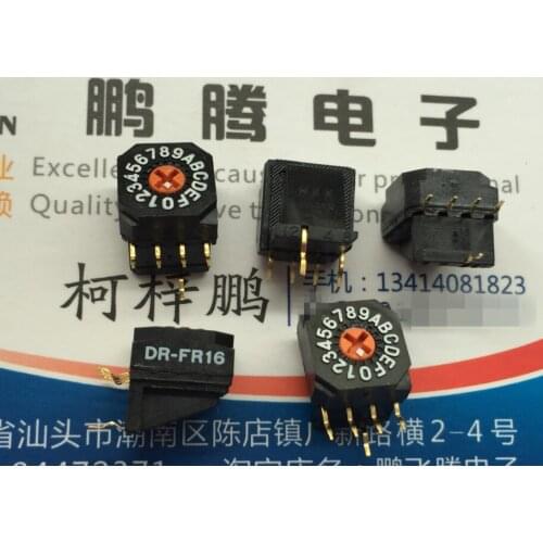 1PCS Original Japanese NKK DR-FR16H side adjustment 0-F/16 bit rotary coding dial switch 4:1 vertical
