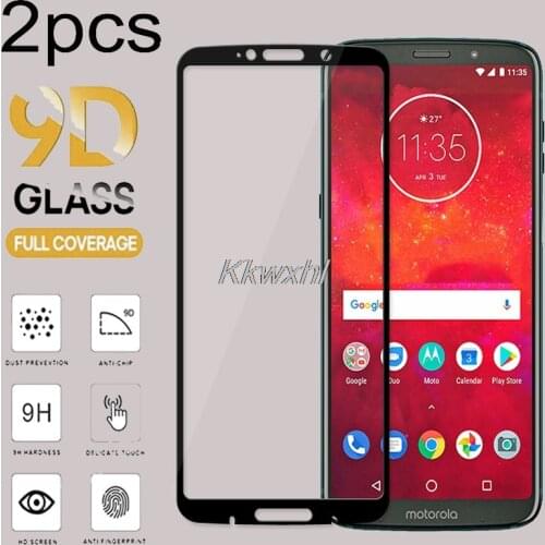 2PCS For Motorola Moto Z3 Play Screen Protector Full Glue Tempered Glass Protective Cover Film ON Z3Play XT1929