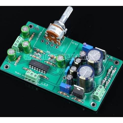 Assemby MC33079P Stereo HiFi Preamplifier Board Based on A2 Preamplifier Circuit