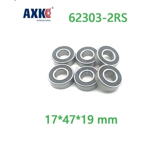 Axk Gcr15 62303 2rs High Precision Thick Deep Groove Ball Bearings Abec-1,p0 17*47*19 Mm