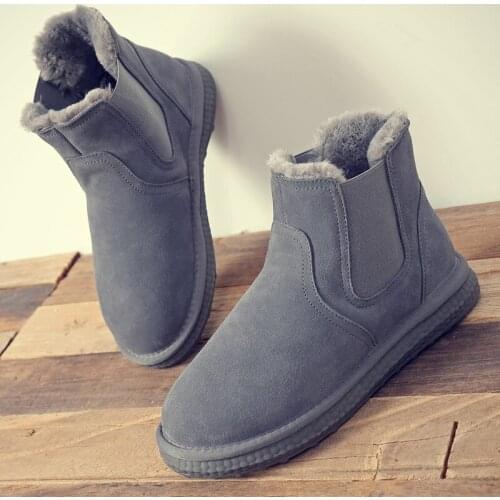 2020 winter Chelsea boots mens luxury brand couple super warm snow fur ankle boots mens couple shoes casual canvas shoes