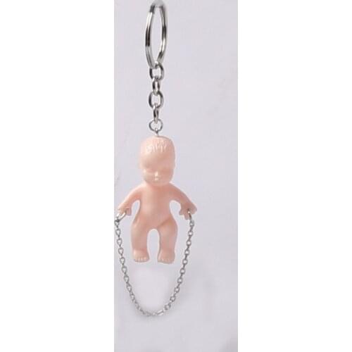 Doll keychain- Kitsch keychain, Upcycled Jewelry, Creepy Doll keychain, Found Object Jewelry, Cute Baby Doll Jewelry, Quirky