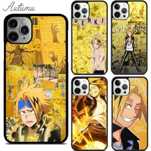 Denki Kaminari My Hero Academia Anime Phone Case for iPhone 11 12 Pro Max mini X XR XS SE 2020 5 6S 7 8 Plus Galaxy S9 S10 Cover