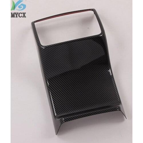 For Subaru Forester SK 2018-2019 Decorate Accessories Carbon Fiber Style Plated Armrest Box Rear Air Vent Frame Trim Cover