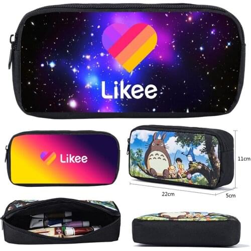HELIHUO Likee Cosmetic Bag 3D Printed Likee Video App Pencil Case for Girls School Stationery Make Up Storage Pouch Bag Russia